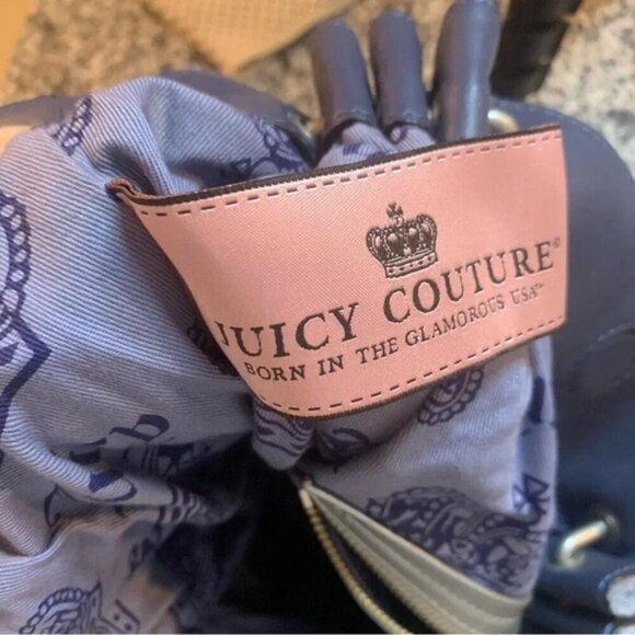 Juicy Couture Blue Terry Cloth Purse - Picture 4 of 13